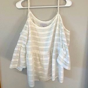 1.state off the shoulder super soft flowy top